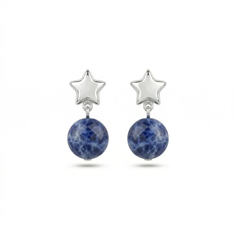 ARETES STAR BORN PLATA - LAPISLÁZULI