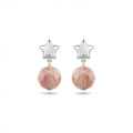 ARETES STAR BORN PLATA - RODONITA