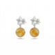 ARETES STAR BORN PLATA - AGATA AMARILLA