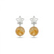 ARETES STAR BORN PLATA - AGATA AMARILLA