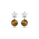 ARETES STAR BORN PLATA - OJO DE TIGRE