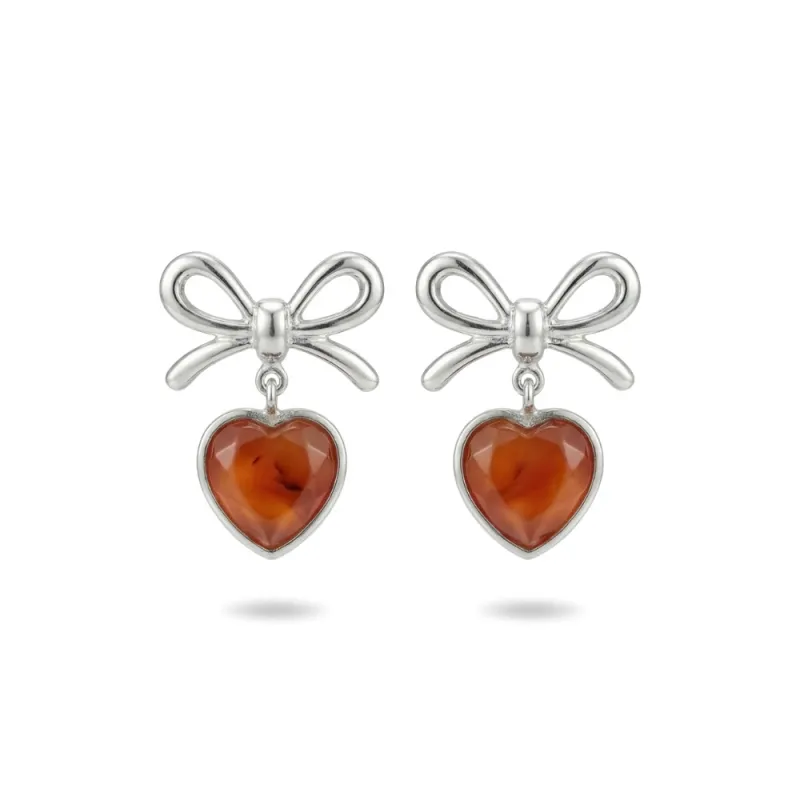ARETES MAGIC GIFT PLATA - CORNALINA