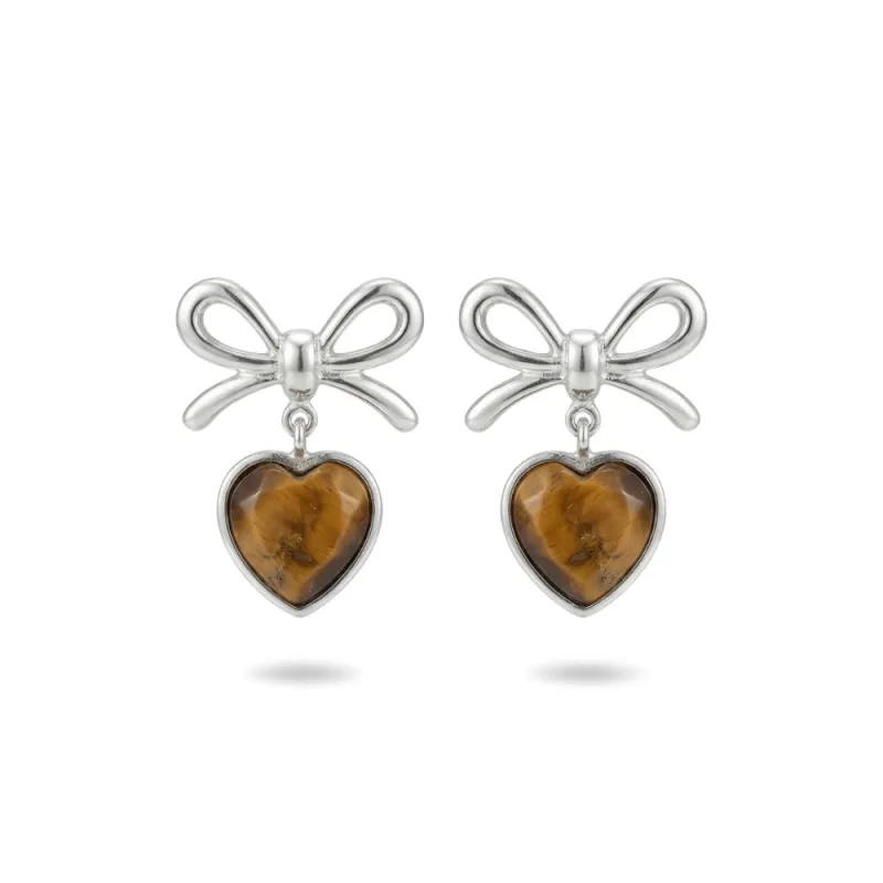 ARETES MAGIC GIFT PLATA - OJO DE TIGRE