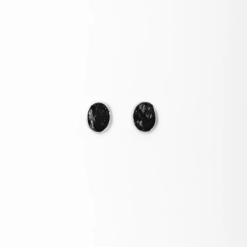 ARETES PETITE TURMALINA PLATA - CIRCULAR