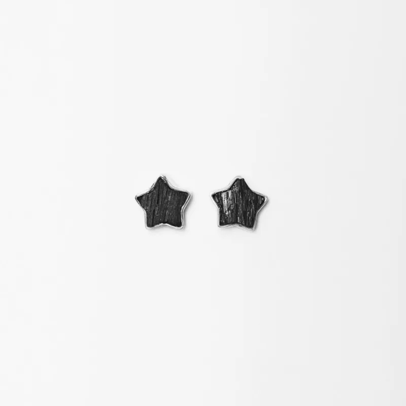 ARETES PETITE TURMALINA PLATA - ESTRELLA