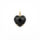 DIJE CURVED HEART FACETADO - ONIX