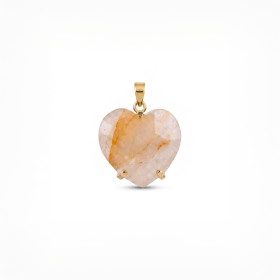 DIJE CURVED HEART FACETADO - GOLDEN HEALER