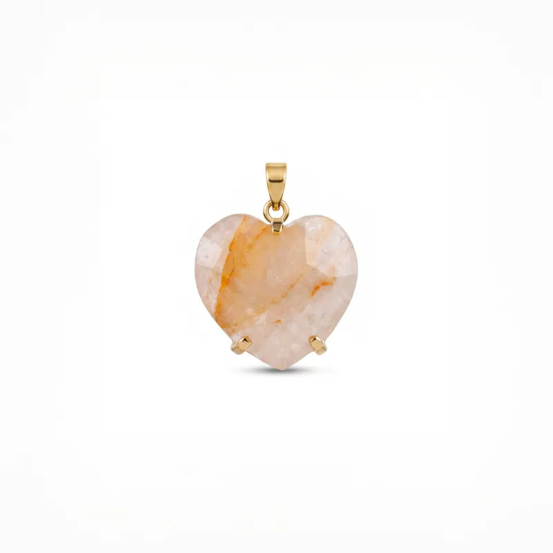 DIJE CURVED HEART FACETADO - GOLDEN HEALER