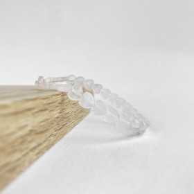 PULSERA MINI HEART - CUARZO ROSA