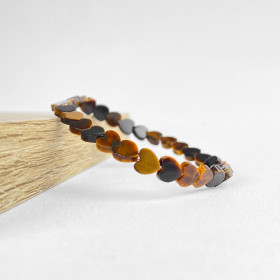 PULSERA MINI HEART - OJO DE TIGRE
