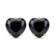 ARETES CURVED HEART FACETADO - ONIX