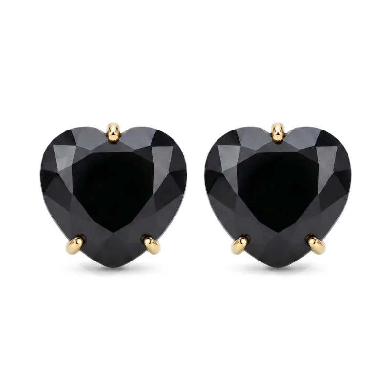 ARETES CURVED HEART FACETADO - ONIX