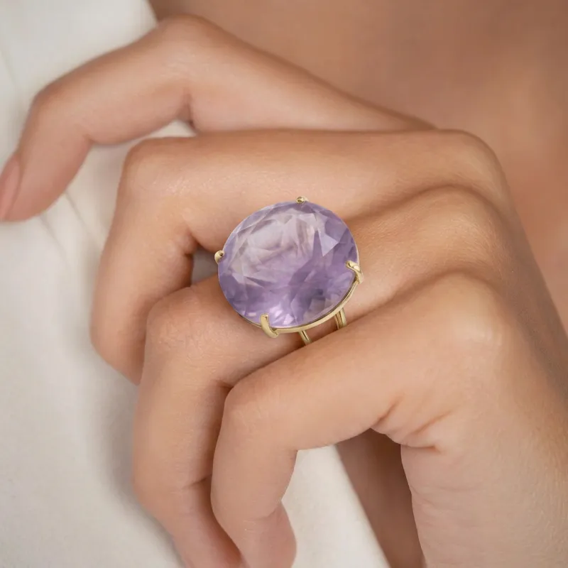 Anillo Circle Wire Facetado