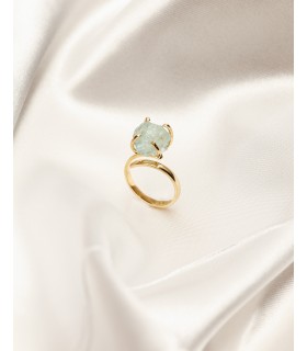 Anillo Aguamarina Druzy Single
